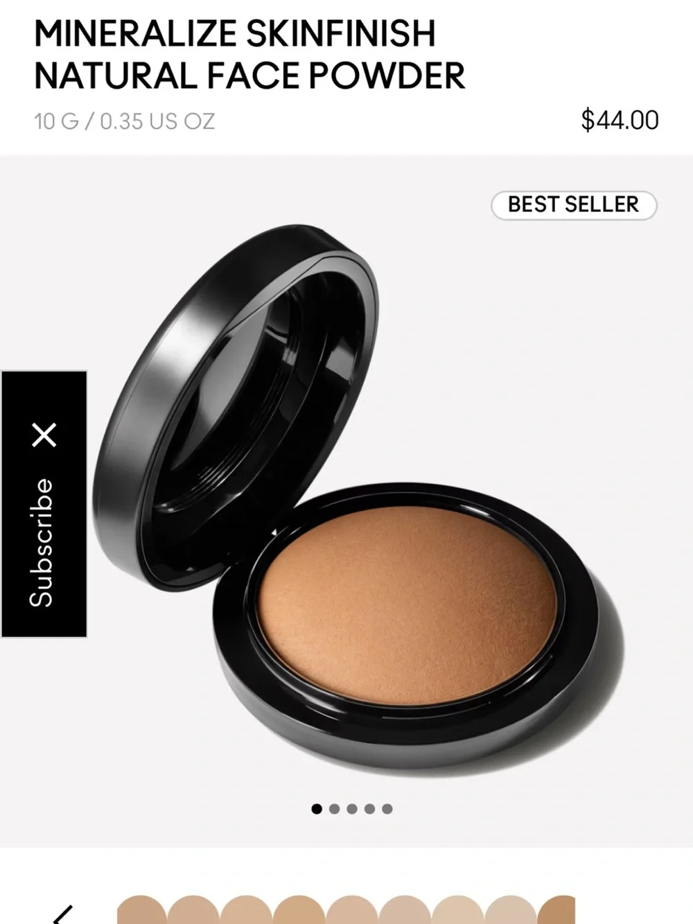 MAC Mineralize skinFinish Face Powder in dark